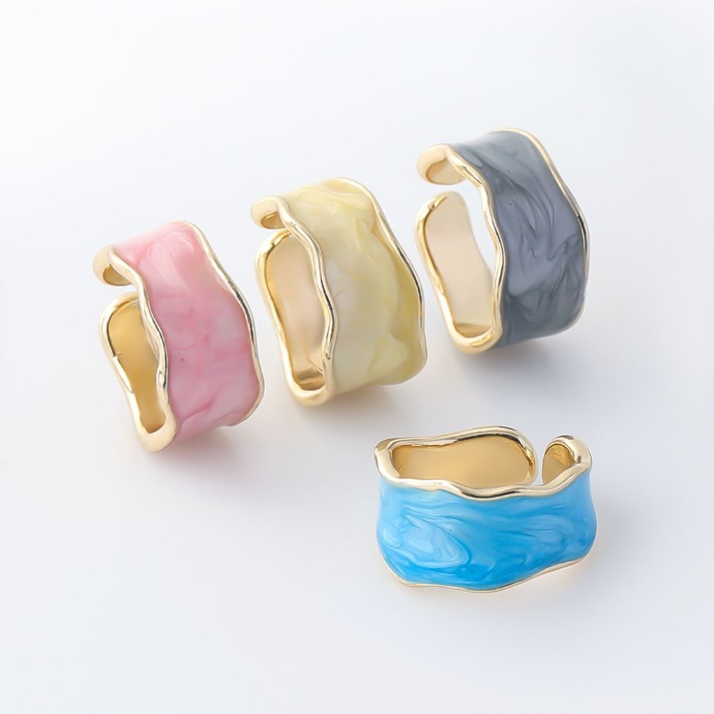 Stackable Glazed Enamel Rings
